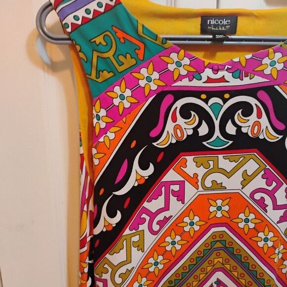 Nicole by Nicole Miller Vibrant Multicolor Midi Dress - Picture 4 of 11